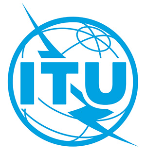Blue monochrom Logo of ITU