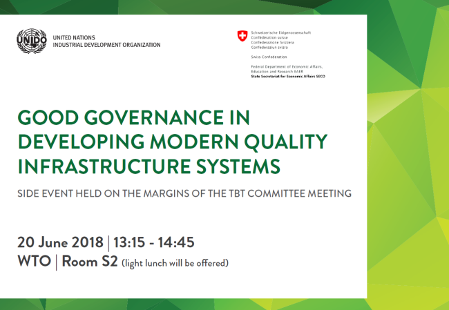 Side Event on “Good Governance in developing modern Quality Infrastructure Systems”