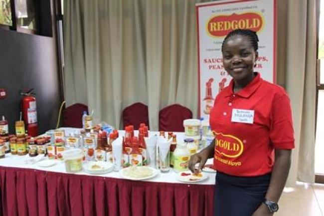 Tanzanian horticulture processors present their products to high-end hotels and restaurants during a tasting event 