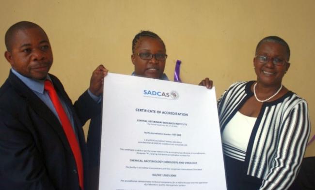 Zambia’s Central Veterinary Research Institute Accredited